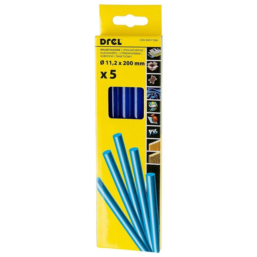 Lepící tyčinky modré 11,2 mm x 200 mm (5 ks)