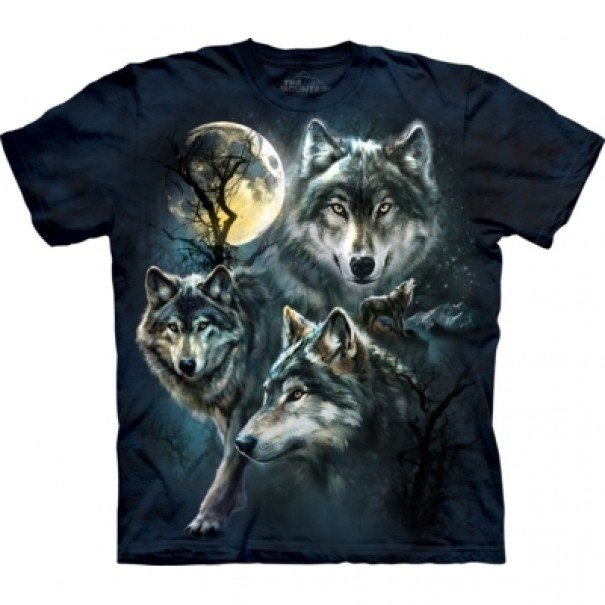 Tričko dětské The Mountain Moon Wolves - modré, M