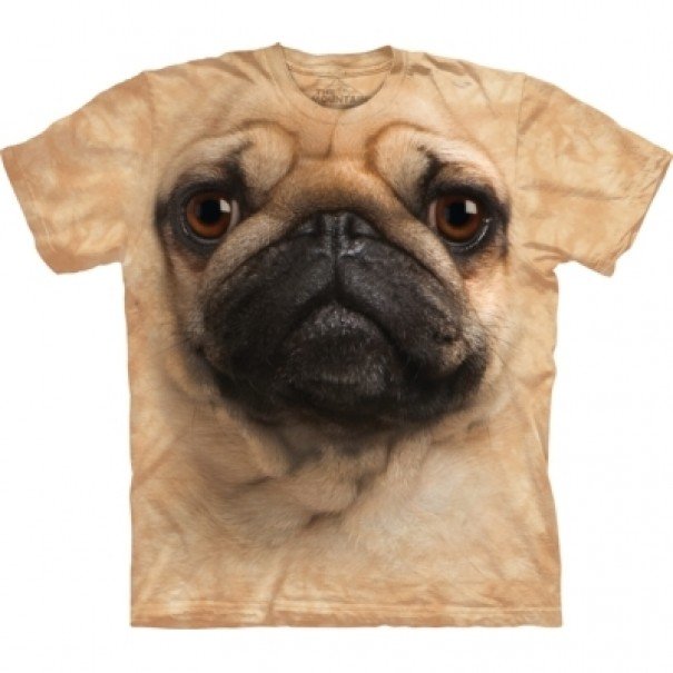 Tričko dětské The Mountain Pug Face - béžové, XL