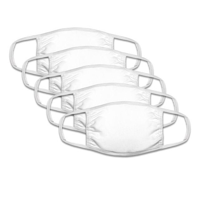 Rouška bavlněná Fruit of the Loom 5 ks - bílá