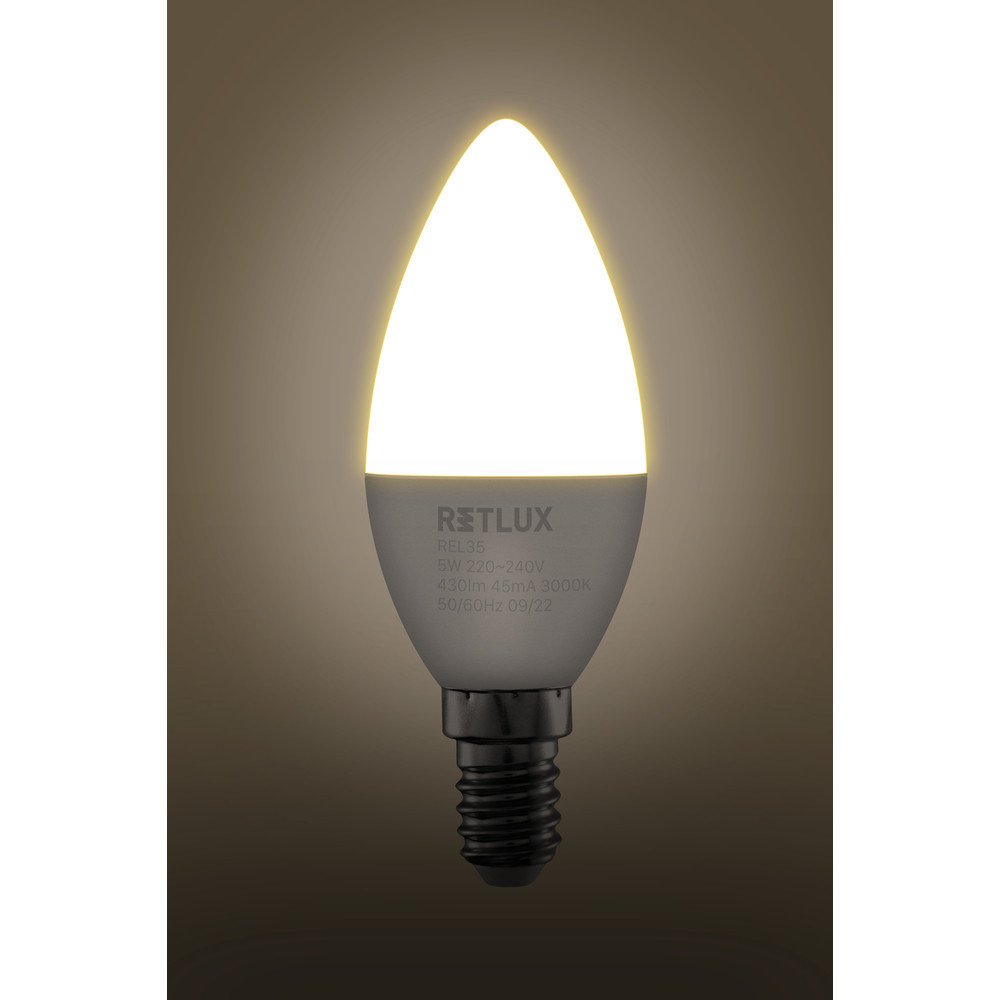 REL 35 LED C37 4x5W E14 WW RETLUX