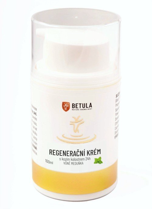 Betula pendula Regenerační krém s kozím kolostrem 24 h s vůní meduňky 50 ml