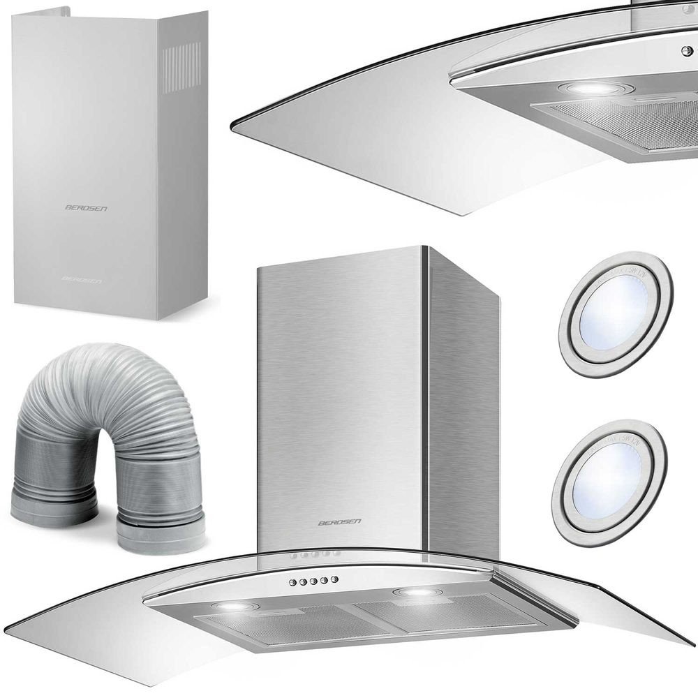 Berdsen Komínový odsavač par 90 cm Berdsen BT-223 INOX