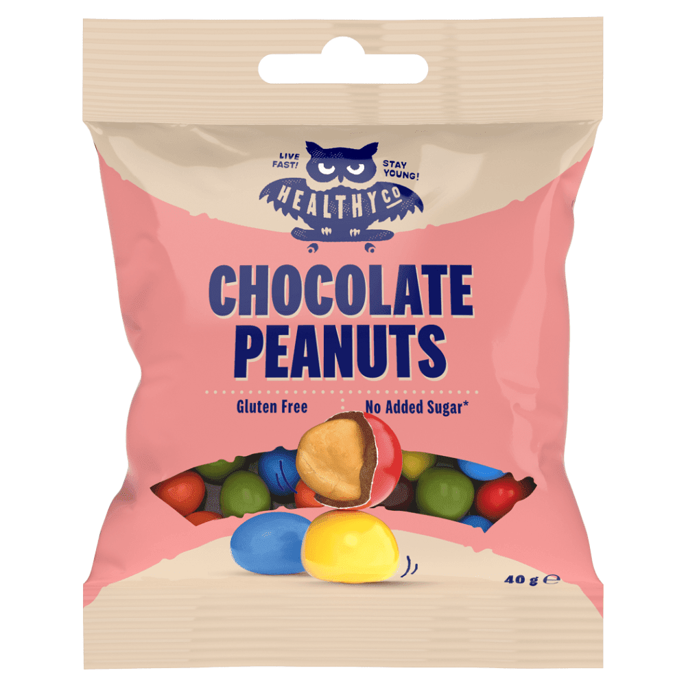 HEALTHYCO Chocolate peanuts 40 g arašídy v čokoládě