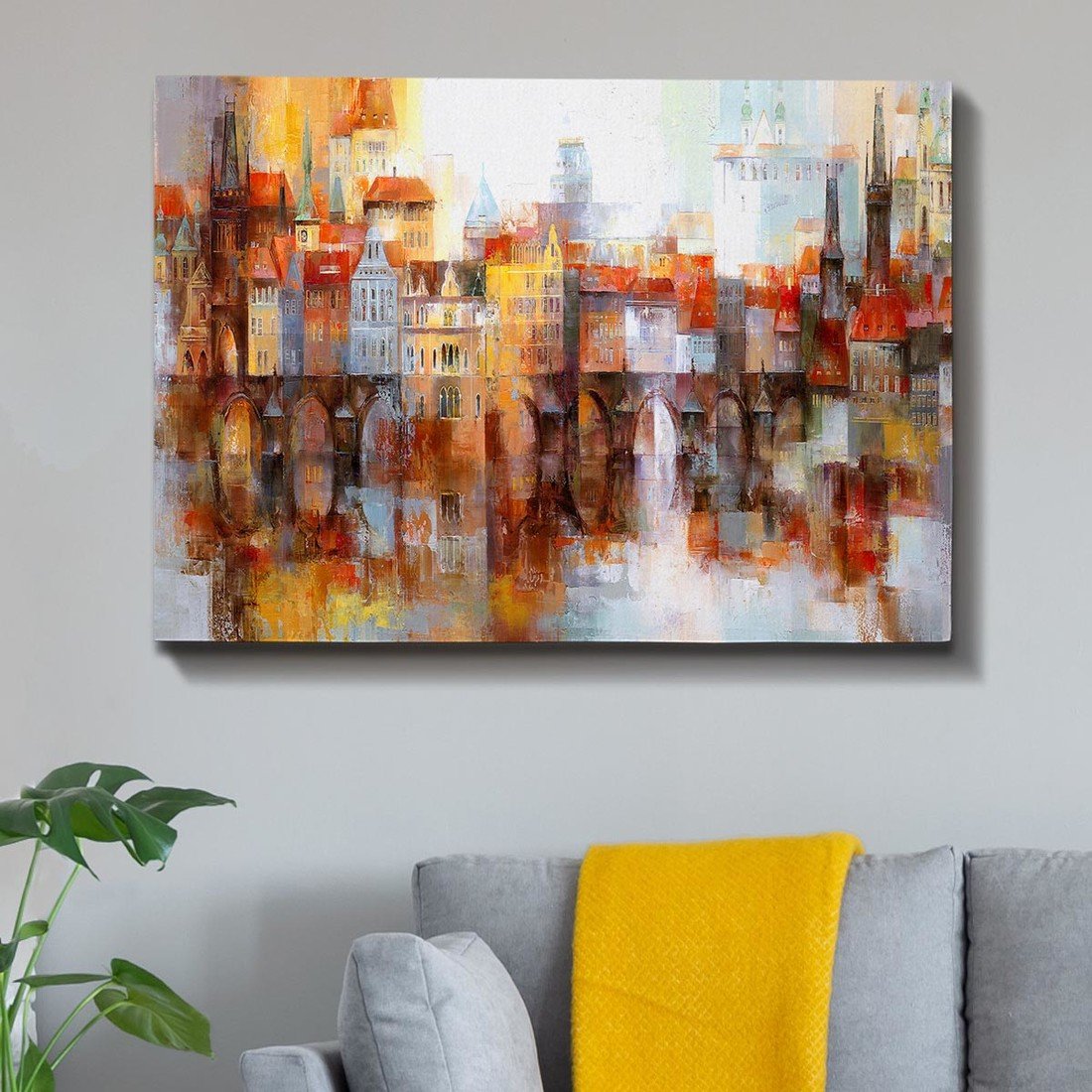 Wallity Decorative Canvas Painting Kanvas Tablo (70 x 100) 190 Multicolor