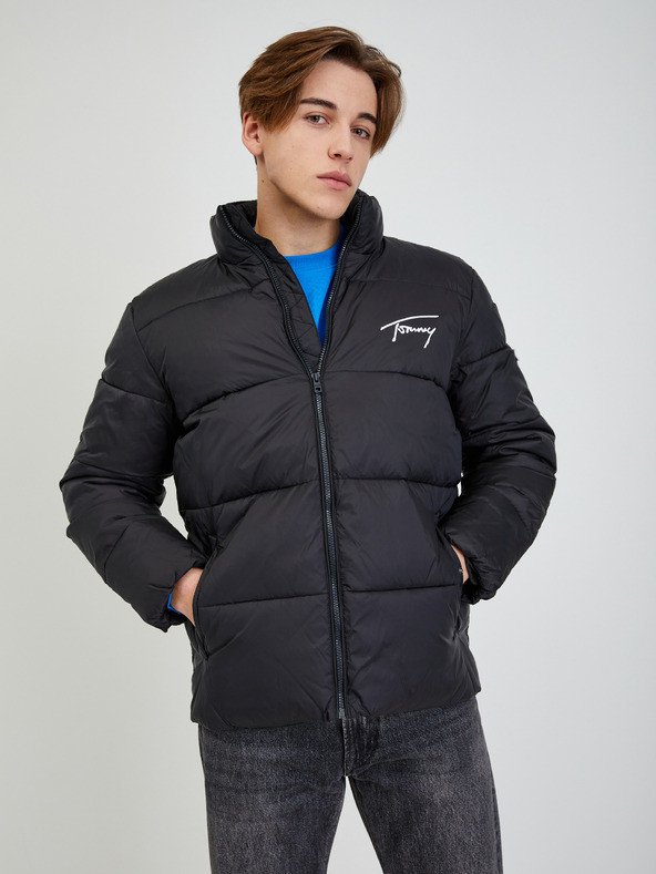 Tommy Jeans Signature Puffer Bunda Černá