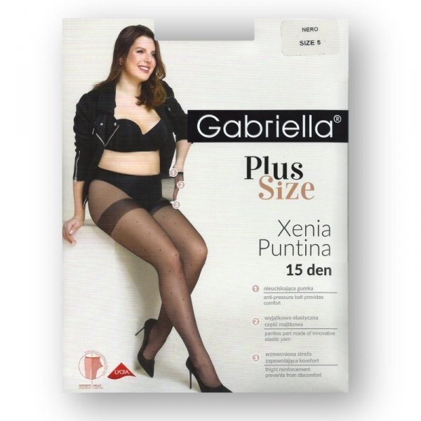 Gabriella Xenia Puntina 169 plus nero Punčochové kalhoty 5 Nero