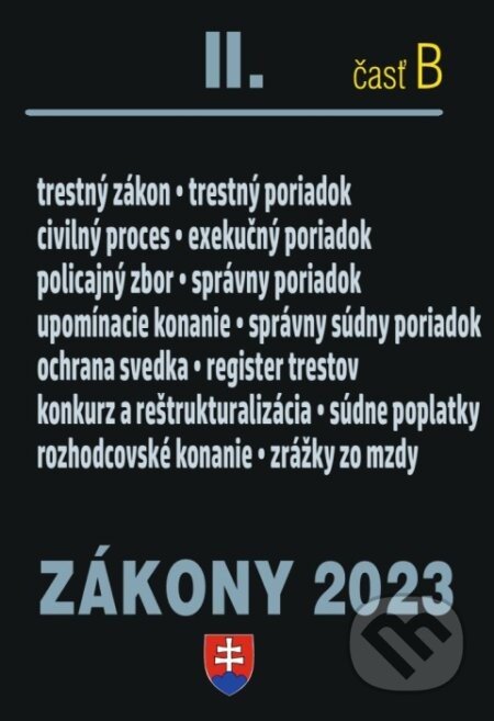 Zákony 2023 II/B - Občianske právo, Trestné právo - Poradca s.r.o.