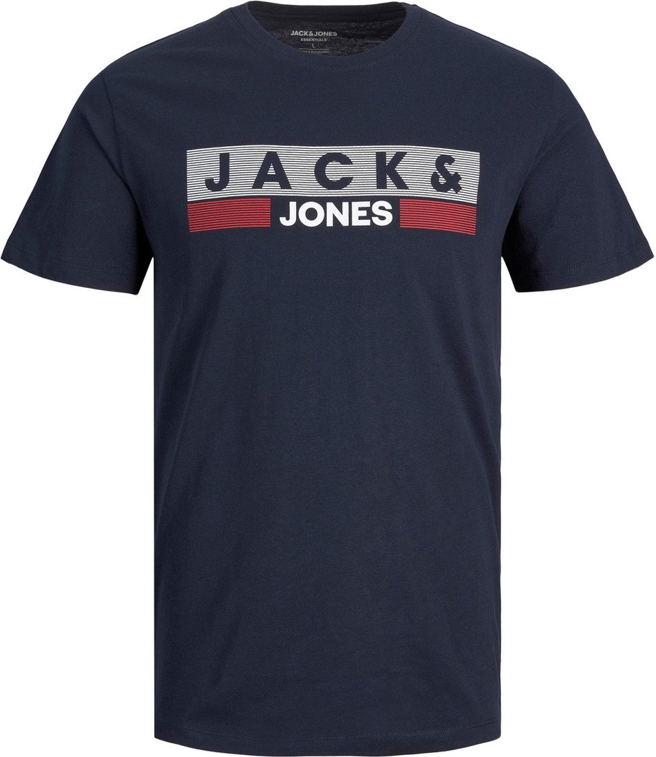 Jack&Jones PLUS Pánské triko JJELOGO Regular Fit 12158505 Navy Blazer PLAY 4 3XL