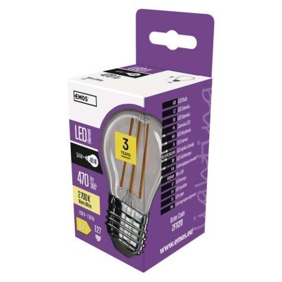 LED žárovka Filament Mini Globe 3,4W E14 teplá bílá