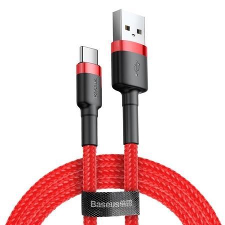 Datový kabel Baseus Cafule USB-C 2m 2A červený