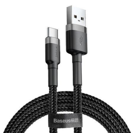 Datový kabel Baseus Cafule USB-C 3m 2A šedo-černý