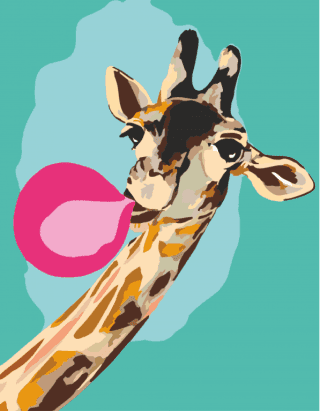 Malování podle čísel Rosa – 363 žirafa
