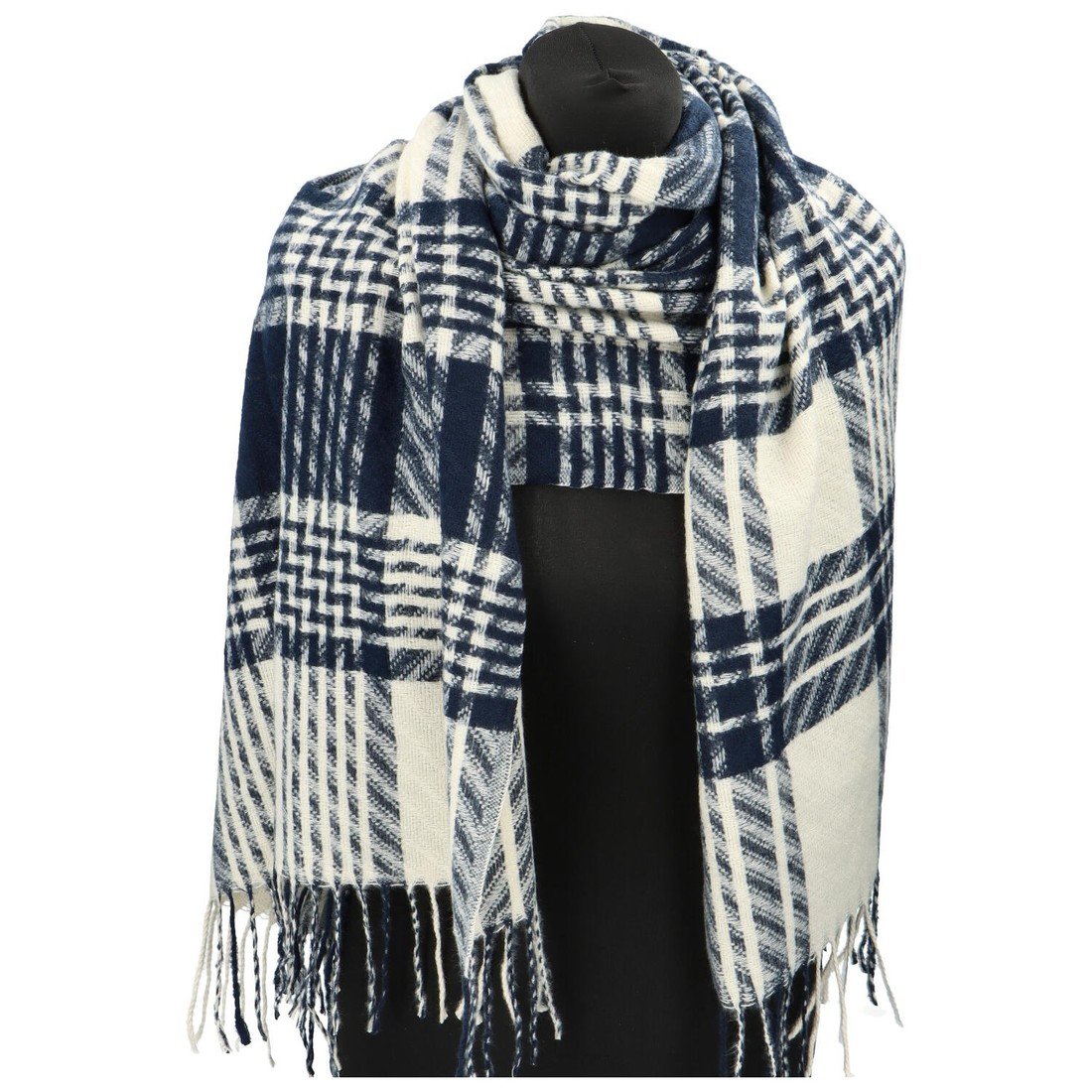 Stylová dámská zimní šála Hugo, bílá