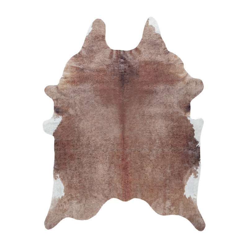Ayyildiz koberce Kusový koberec Etosha 4112 brown (tvar kožešiny) - 100x135 tvar kožešiny cm Bílá