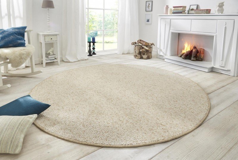 BT Carpet - Hanse Home koberce Kusový koberec Wolly 102843 kruh - 133x133 (průměr) kruh cm Bílá