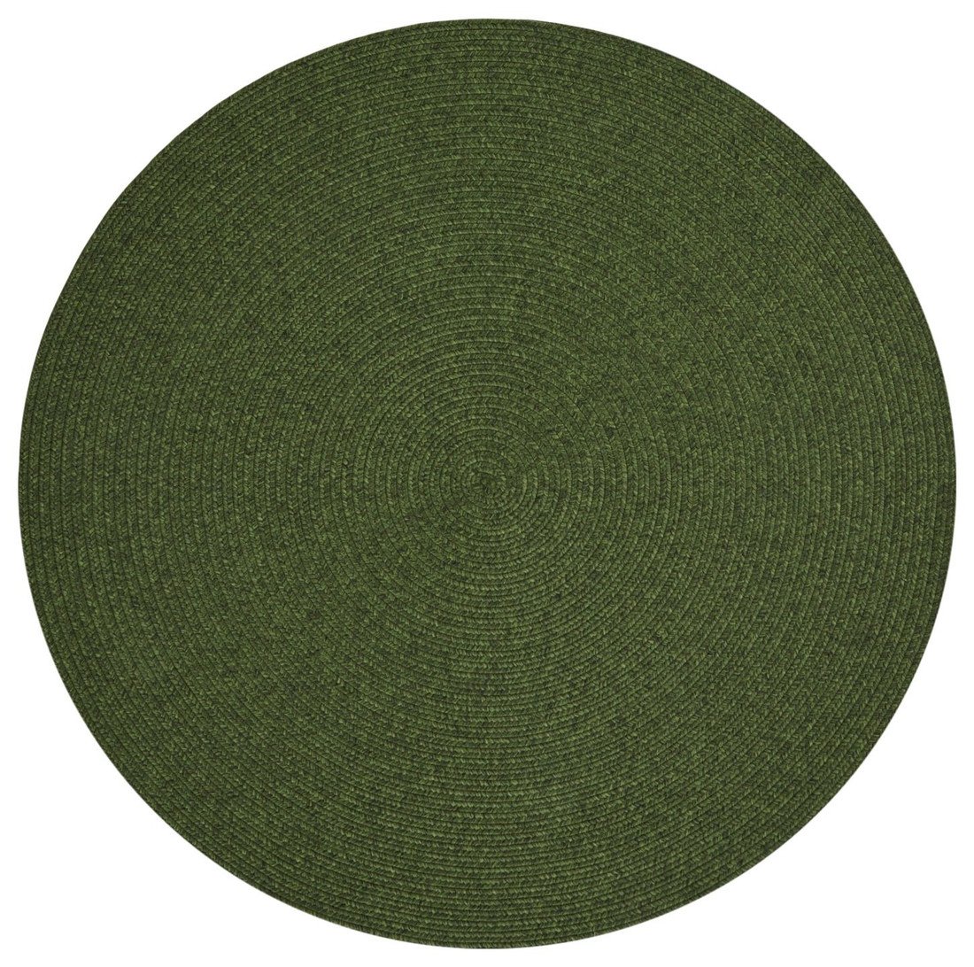 NORTHRUGS - Hanse Home koberce Kusový koberec Braided 105554 Green kruh - 150x150 (průměr) kruh cm Zelená