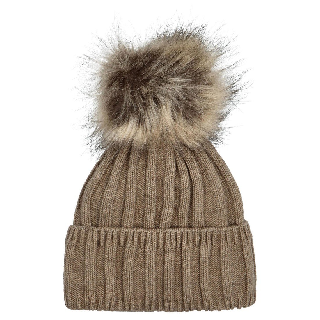 Trendová dámská zimní čepice Ezora, tmavě béžová