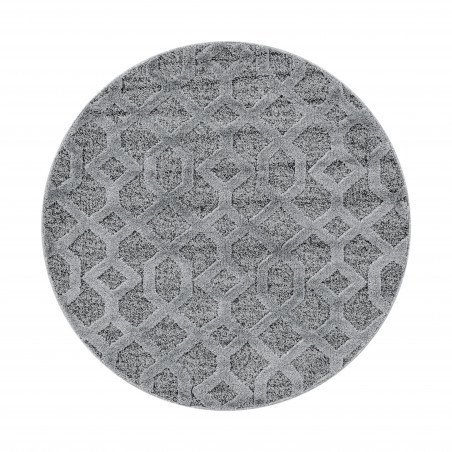 Ayyildiz koberce Kusový koberec Pisa 4702 Grey kruh - 80x80 (průměr) kruh cm Šedá