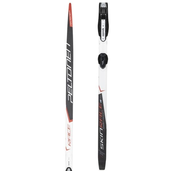 Peltonen SET SKINRACE CL X-STIFF+CLASIC AUTO Běžecké lyže na klasiku se stoupacími pásy, černá, velikost 174