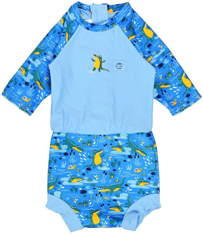 Splash About Happy Nappy Sunsuit Crocodile Swamp L