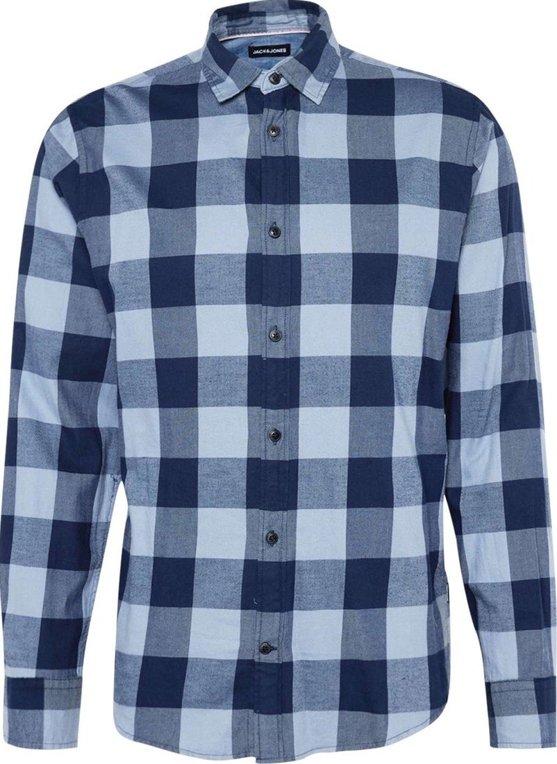 JACK & JONES Košile 'Gingham' modrá