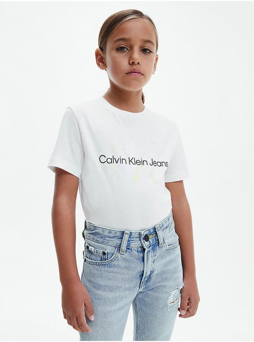 Bílé holčičí tričko Calvin Klein - Holky