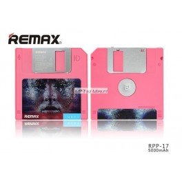 PowerBanka disketa Remax 5000mAh růžová