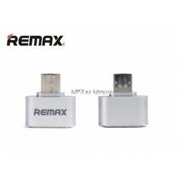 Redukce RA-OTG MicroUSB (M)-USB (F) stříbrná