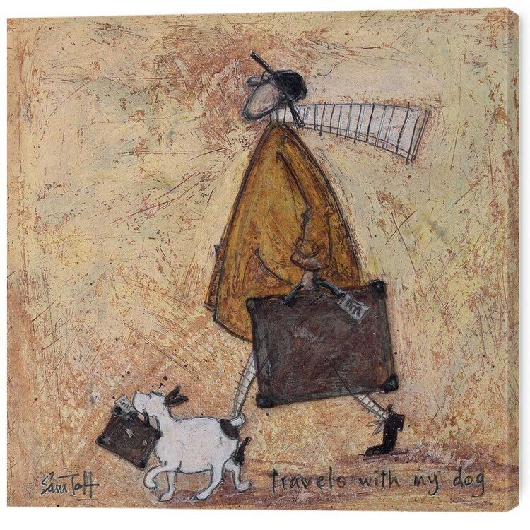 PYRAMID INTERNATIONAL Obraz na plátně Sam Toft - Travels with the Dog, (40 x 40 cm)