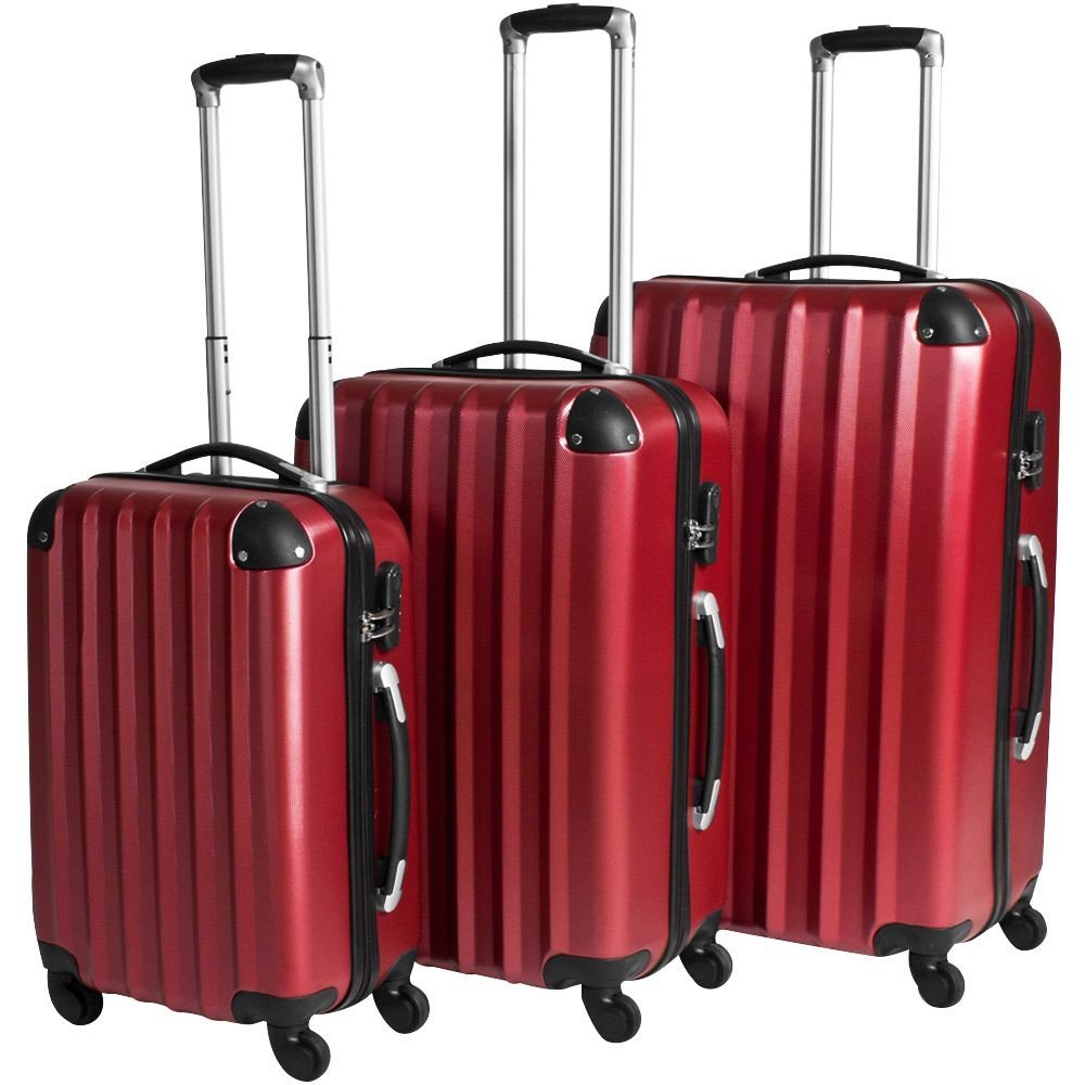 tectake 400717 sada 3 pevných cestovních kufrů