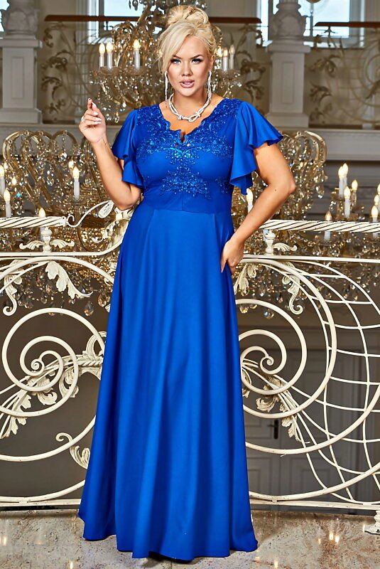 Kobaltově modré společenské šaty Bosca Fashion Laura 44