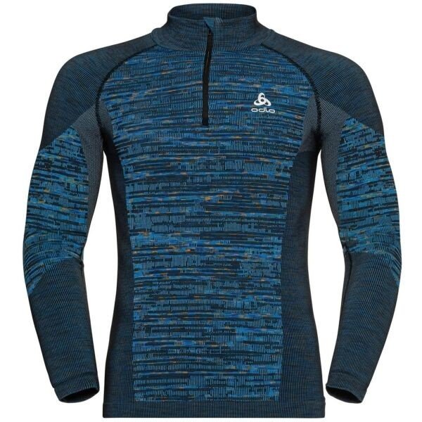 Odlo BL TOP HALF ZIP BLACKCOMB ECO Pánské funkční triko, tmavě modrá, velikost L