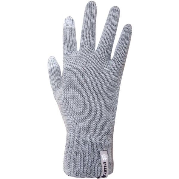 Kama RUKAVICE R301 Pletené rukavice, šedá, velikost M