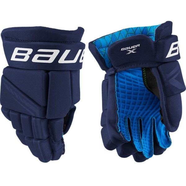 Bauer X GLOVE YTH Dětské hokejové rukavice, tmavě modrá, velikost 8