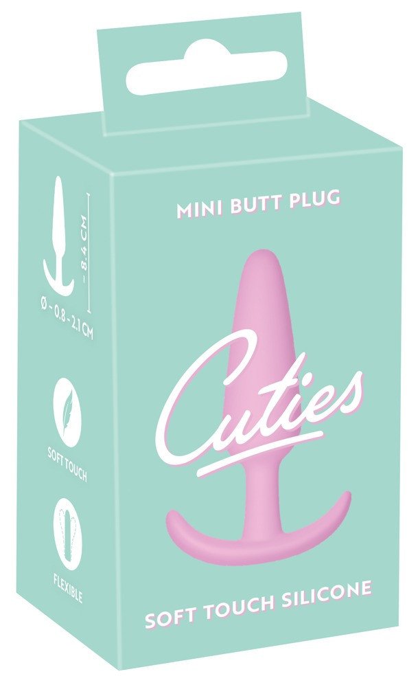 Cuties Mini Butt Plug - silicone anal dildo - pink (2.1cm)