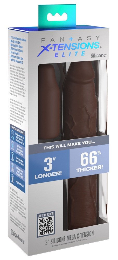 X-TENSION Elite 3 - cut-to-size penis sheath (brown)