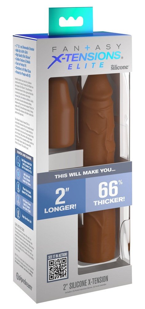 X-TENSION Elite 2 - cut-to-size penis sheath (brown)