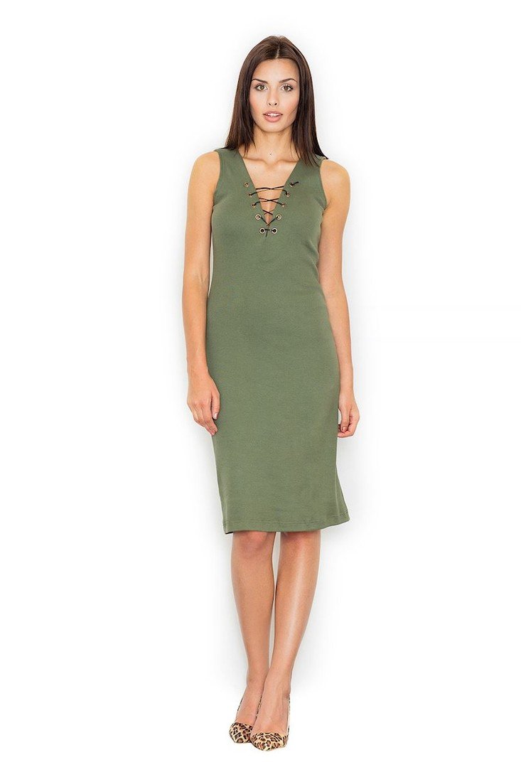 Figl Woman's Dress M487 Olive