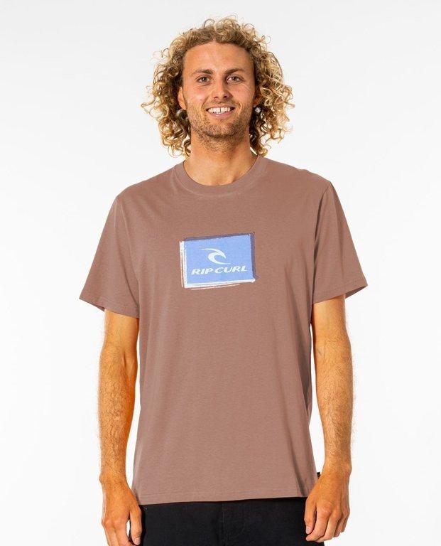 Tričko Rip Curl CORP ICON TEE  Washed Peach