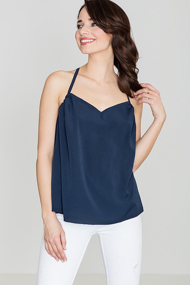 Lenitif Woman's Blouse K392 Navy Blue