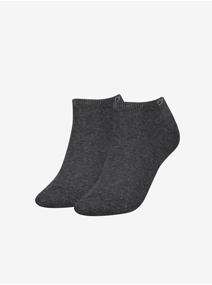 Sada dvou párů dámských ponožek v tmavě šedé barvě Calvin Klein - Dámské