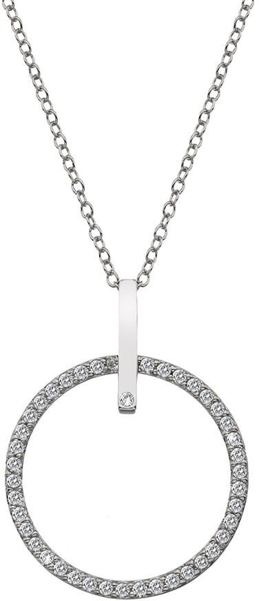Hot Diamonds Stříbrný náhrdelník s pravým diamantem Flora DP718