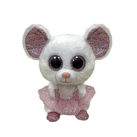 Meteor TY Beanie Boos NINA - bílá myš baletka, 15 cm (3)