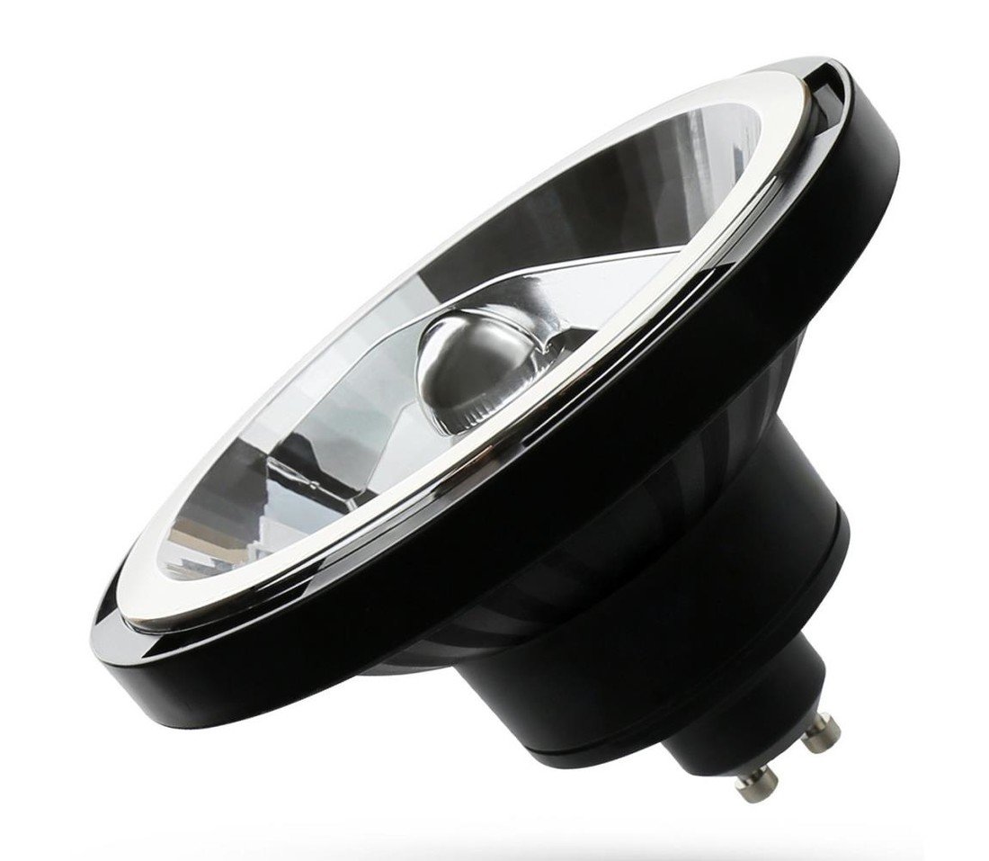 LED Žárovka AR111 GU10/12W/230V 4000K černá 15°