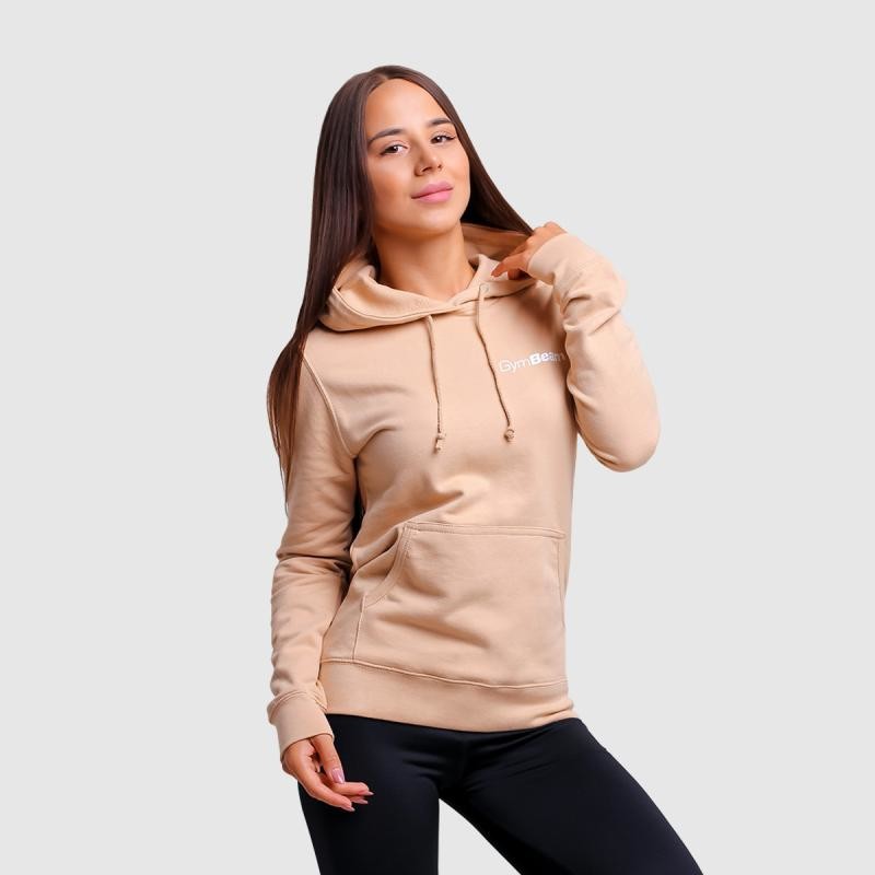 GymBeam Dámská mikina PRO Hoodie Sand