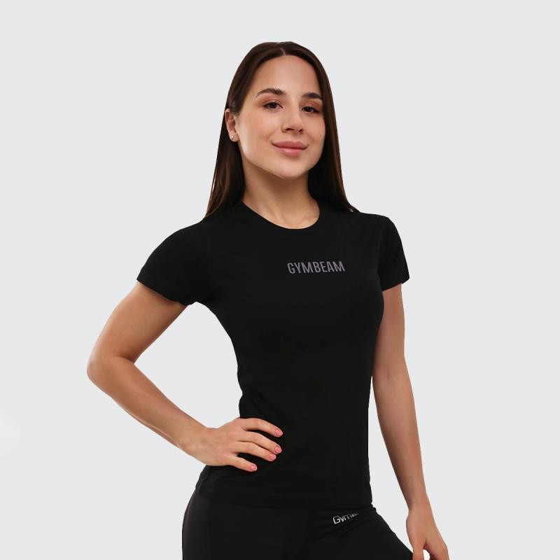 GymBeam Dámské tričko FIT Black