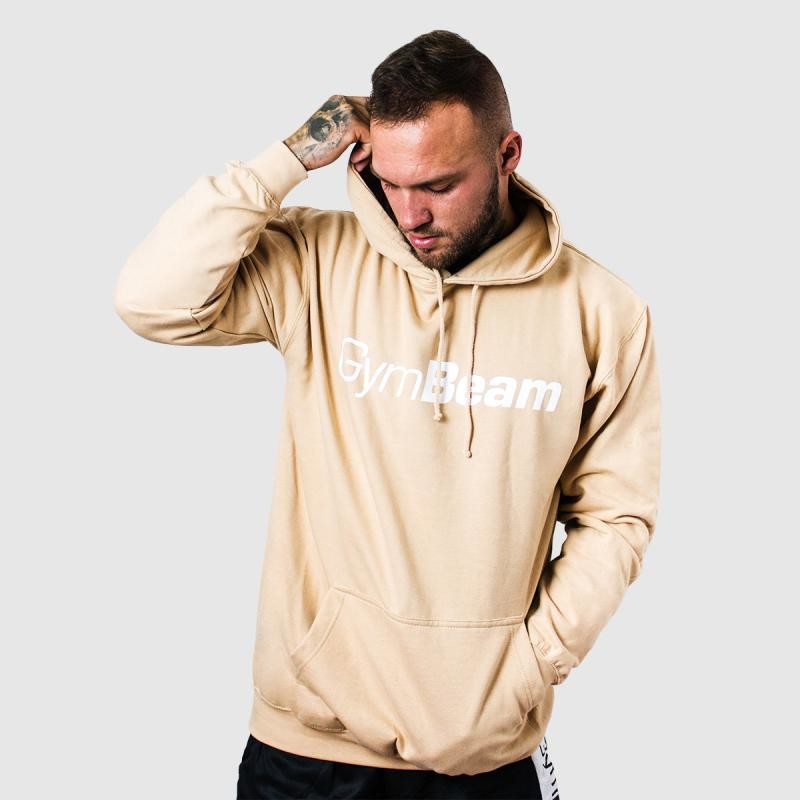 GymBeam Mikina PRO Hoodie Sand