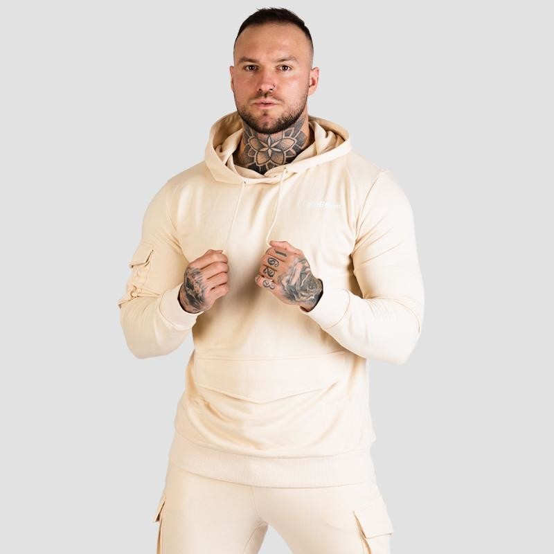 GymBeam Mikina TRN Hoodie Sand