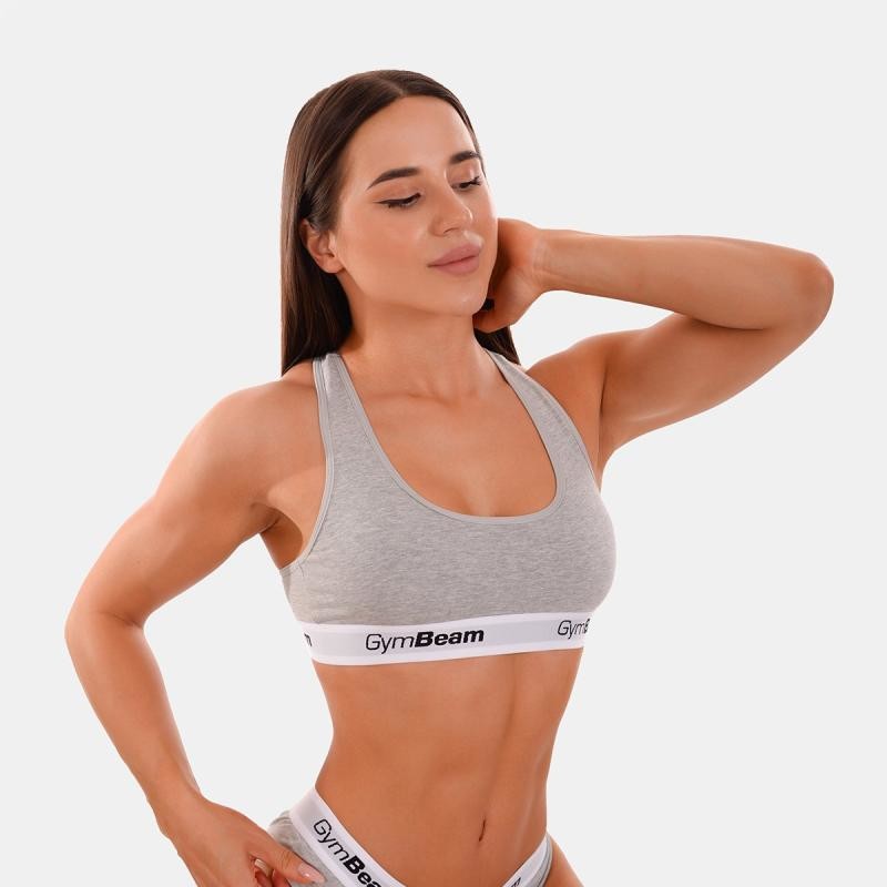 GymBeam Podprsenka Bralette Grey